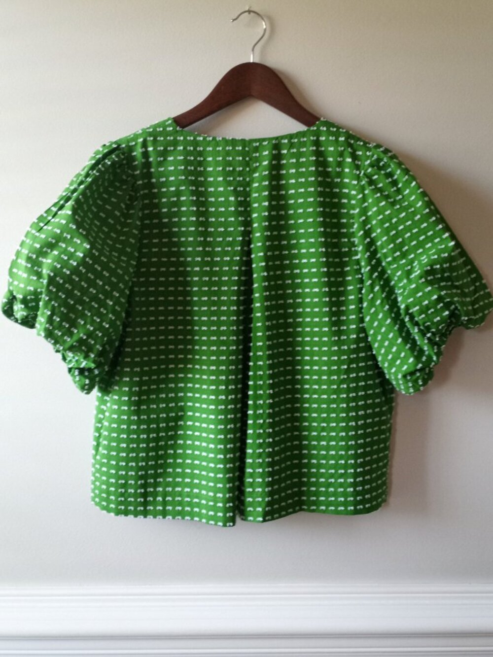'Kate Spade' For Target Puff Sleeve Top Iconic Bow Size M NWT - Picture 10 of 13